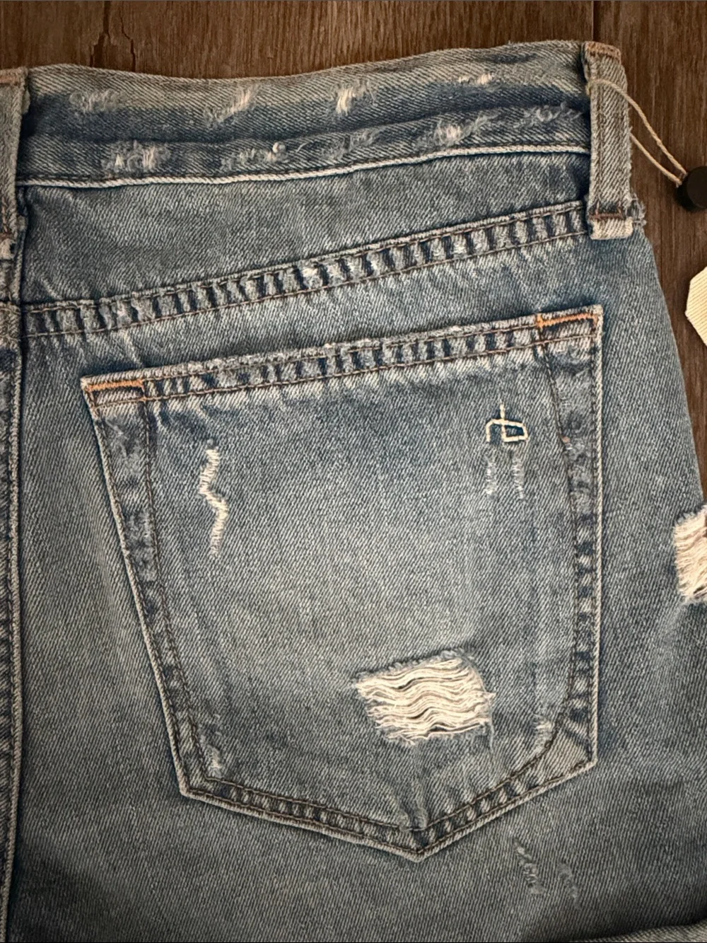 rag & bone distressed denim shorts